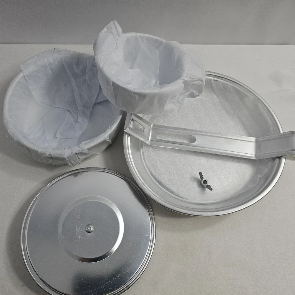 NEW Coleman 4 Piece Aluminum Mess Kit -  Cup, Fry Pan, Covered Pot